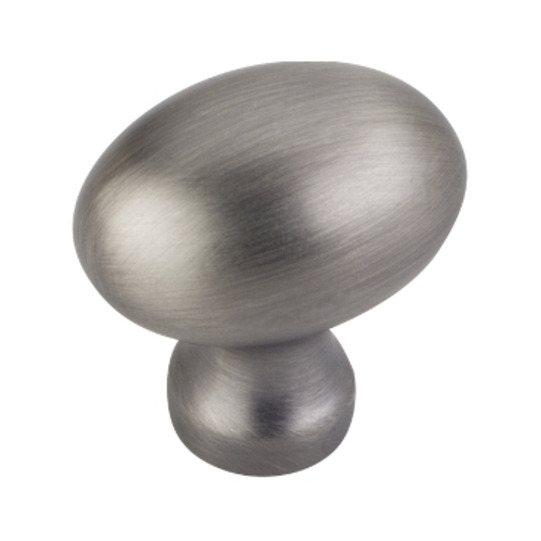 1 3/16in. overall length Zinc Die Cast Football Knob Finish: Brushed Pewter